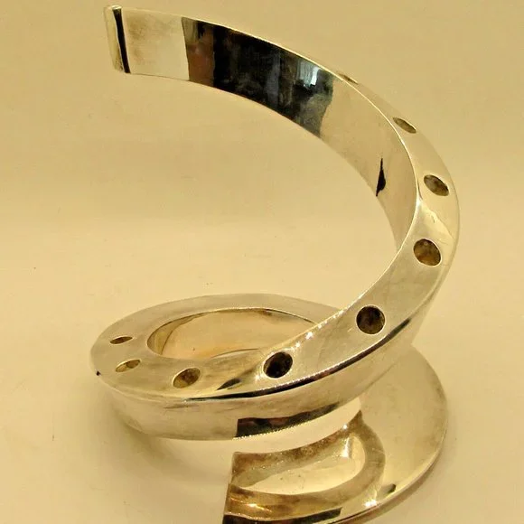 Dansk Jens Quistgaard Spiral Danish Modern Silver Plate Tapered Candle Holder - Picture 4 of 10